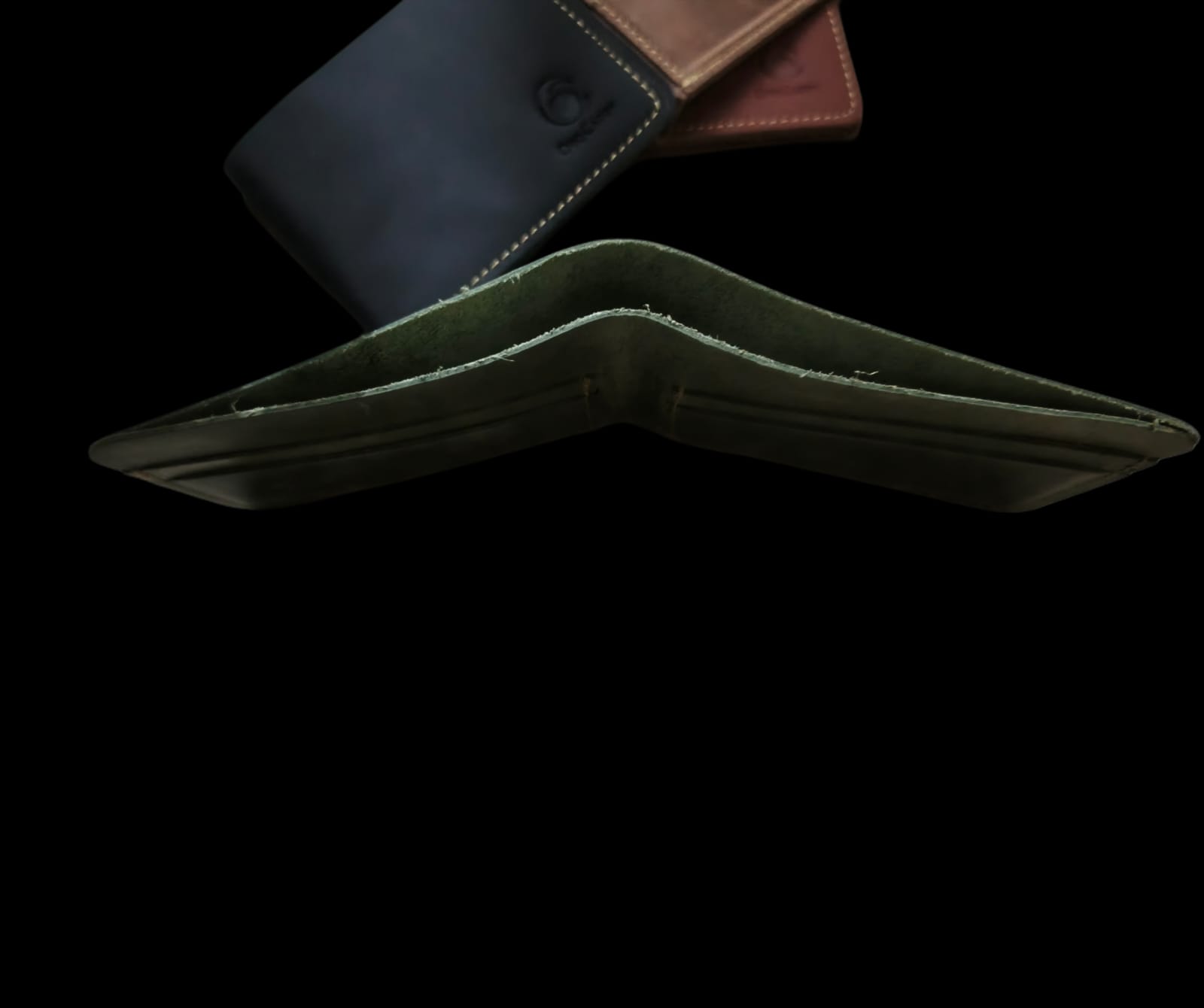 Men Green Leather Wallet - Image 2