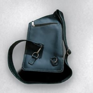 Women Blue Leather Bag