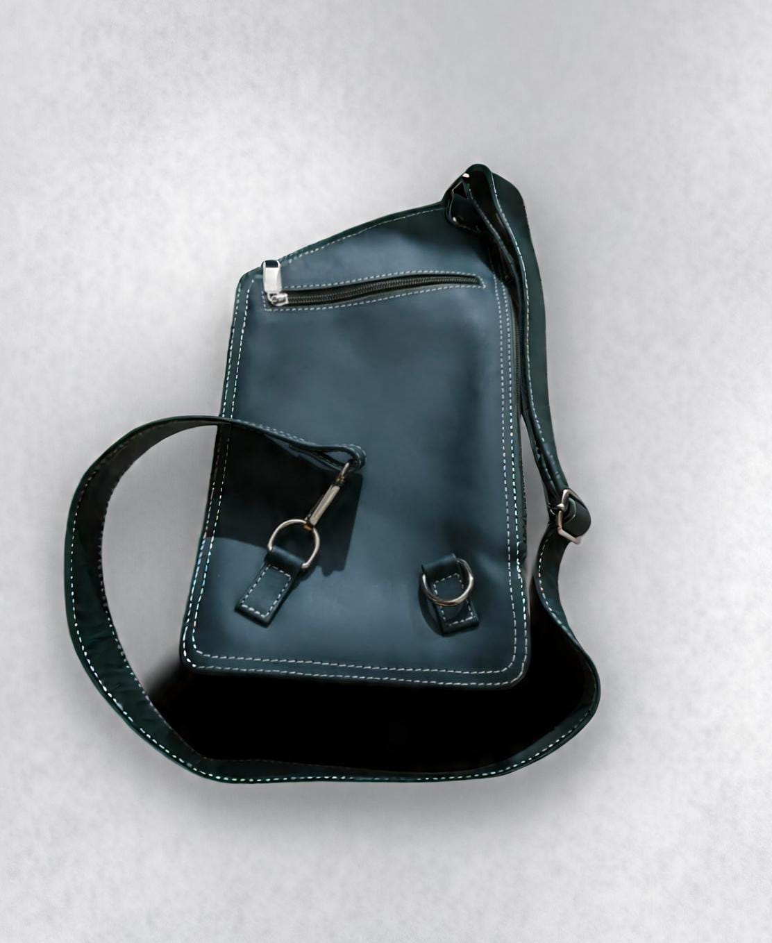 Women Blue Leather Bag