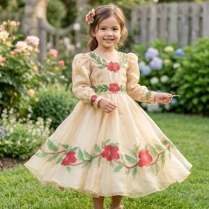 Hand Painted-Girls's Frok