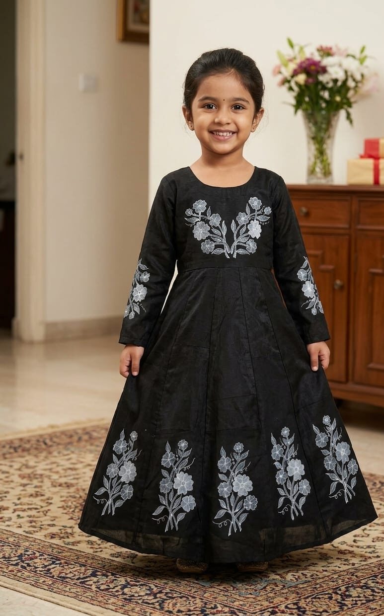Hand Painted-Girls's Frok