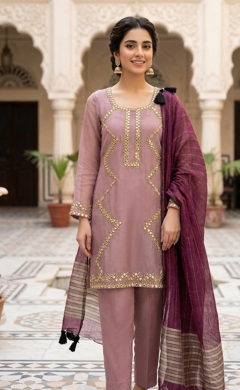 Zari Sheesha Suit - NT-02 - Image 3