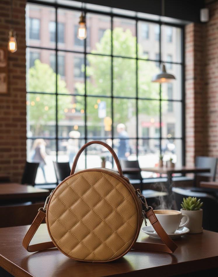 Round Leather Bags - Image 9