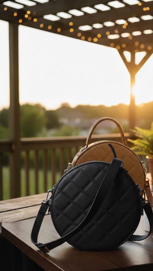 Round Leather Bags - Image 3
