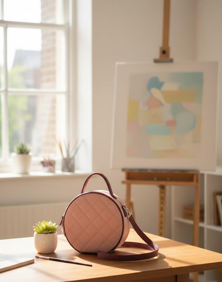 Round Leather Bags - Image 15