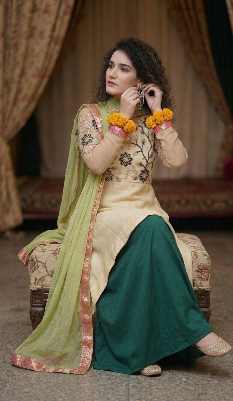 Embroidered Pakistani Wedding Guest Outfit